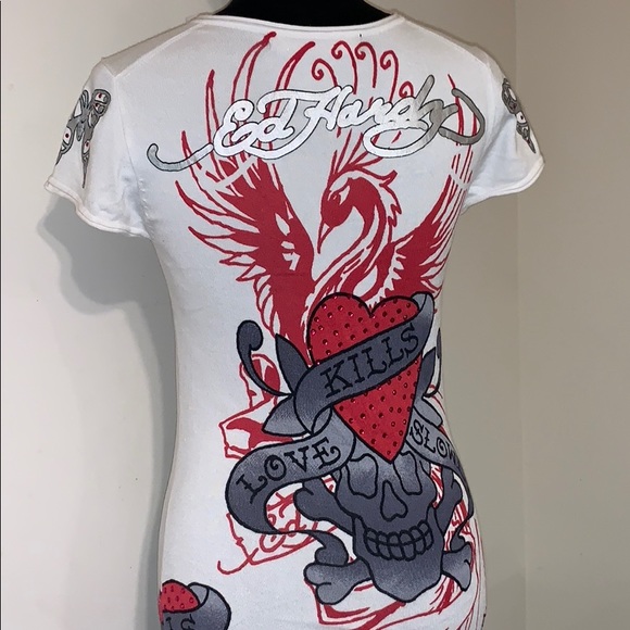 Ed Hardy Tops - Ed Hardy Christian Audigier “Love Kills” Tunic Top